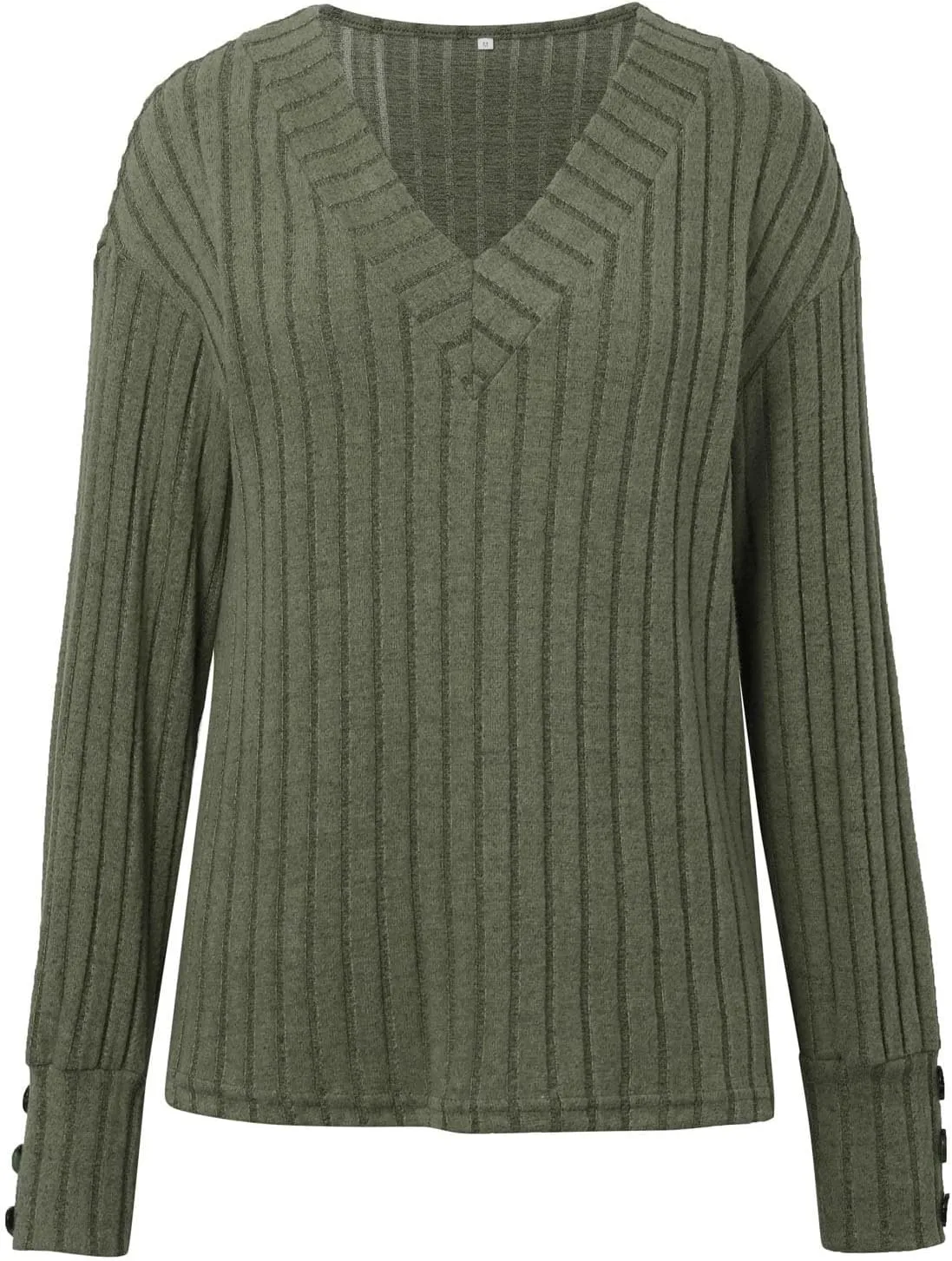 Womens Soft Long Sleeve V Neck Shirts Knitted Pullover Tunics Tops Casual Fall Lightweight Cozy Sweaters 2024