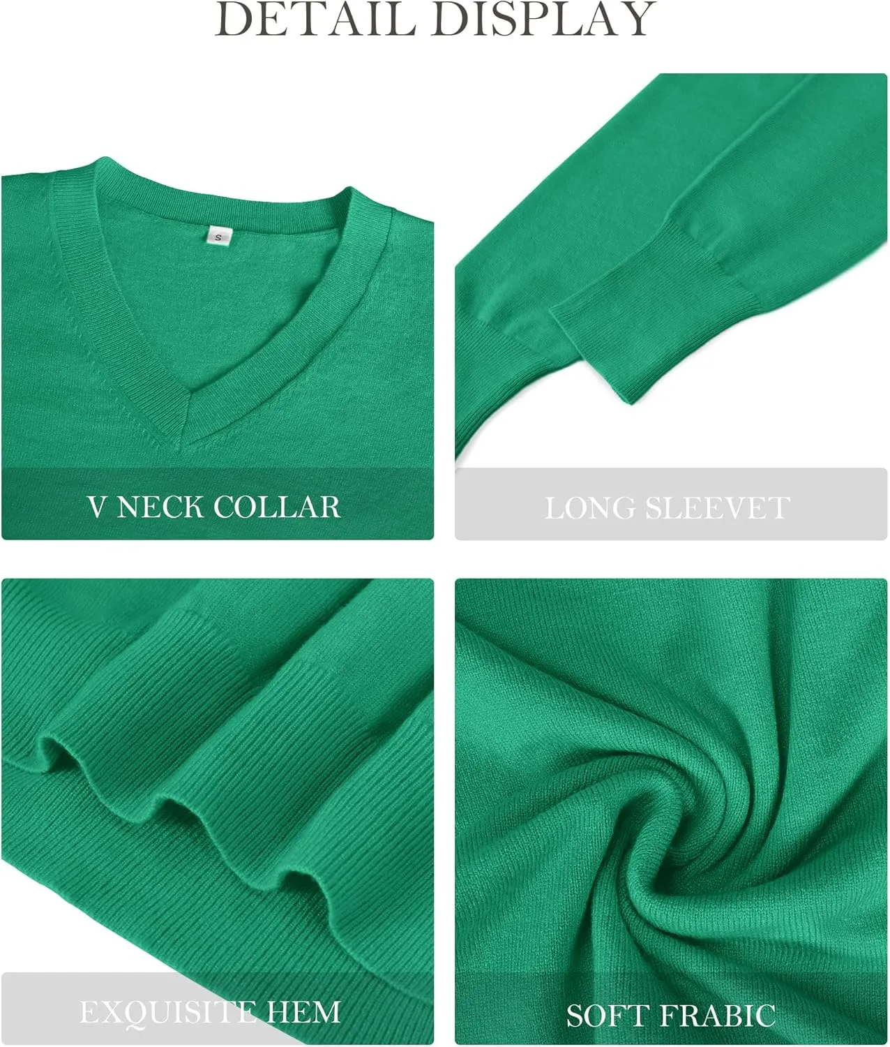 Women's Spring Sweaters 2025 Casual Thin Long Sleeve Pullover V Neck Lightweight Sweatshirts Cute Blouse Tops
