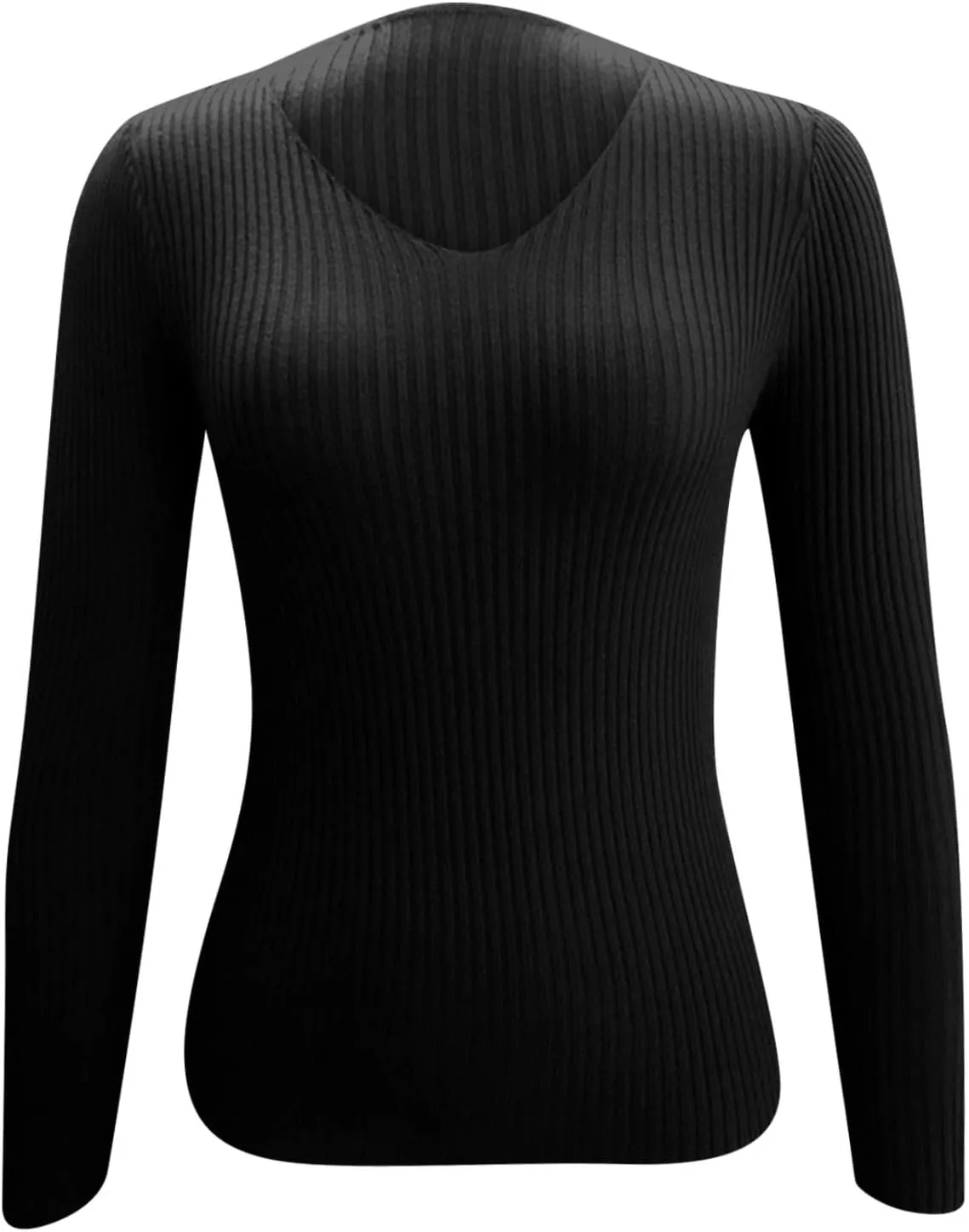 Womens Tops Solid Color Sweaters Slim Long Sleeve Shirts Lightweight Soft Sweatshirts Fall Pullover Outfits