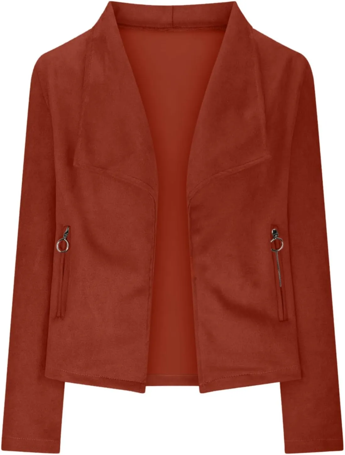 Womens Trendy Coats 2024 Fall Biker Moto Jacket Fashion Long Sleeve Zipper Short Casual Coat Streetwear Cropped Outwear