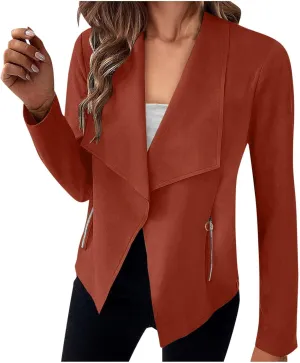 Womens Trendy Coats 2024 Fall Biker Moto Jacket Fashion Long Sleeve Zipper Short Casual Coat Streetwear Cropped Outwear