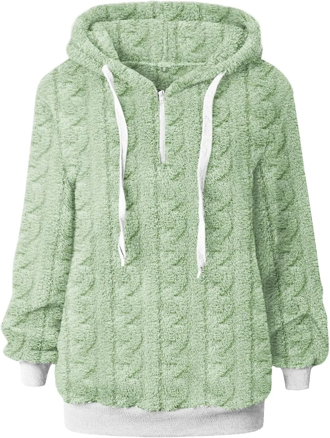 Womens Winter Hoodies Warm Fleece Sherpa Lined Pullover Hooded Sweatshirts Fuzzy Fleece Sweatshirts Long Sleeve Hoodie