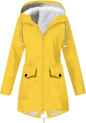 Women's Winter Puffer Coat Thicken Fleece Lined Down Jacket Waterproof Faux Fur Detachable Hooded Parka 2024 Fashion