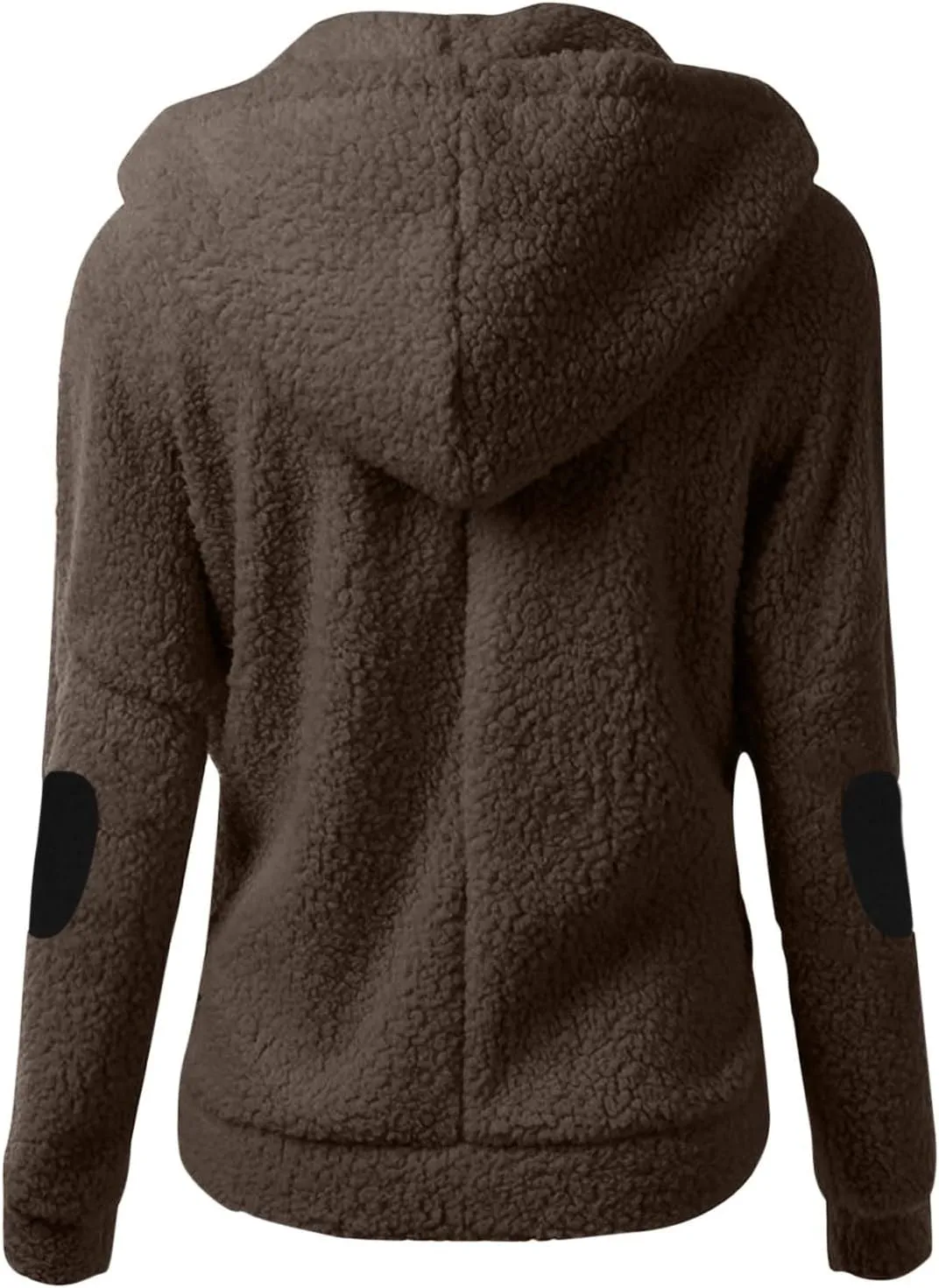 Women's Wool Zipper Hooded Jackets Winter Warm Mid Length Pea Coats Fashion Casual Long Sleeve Outwears with Pockets