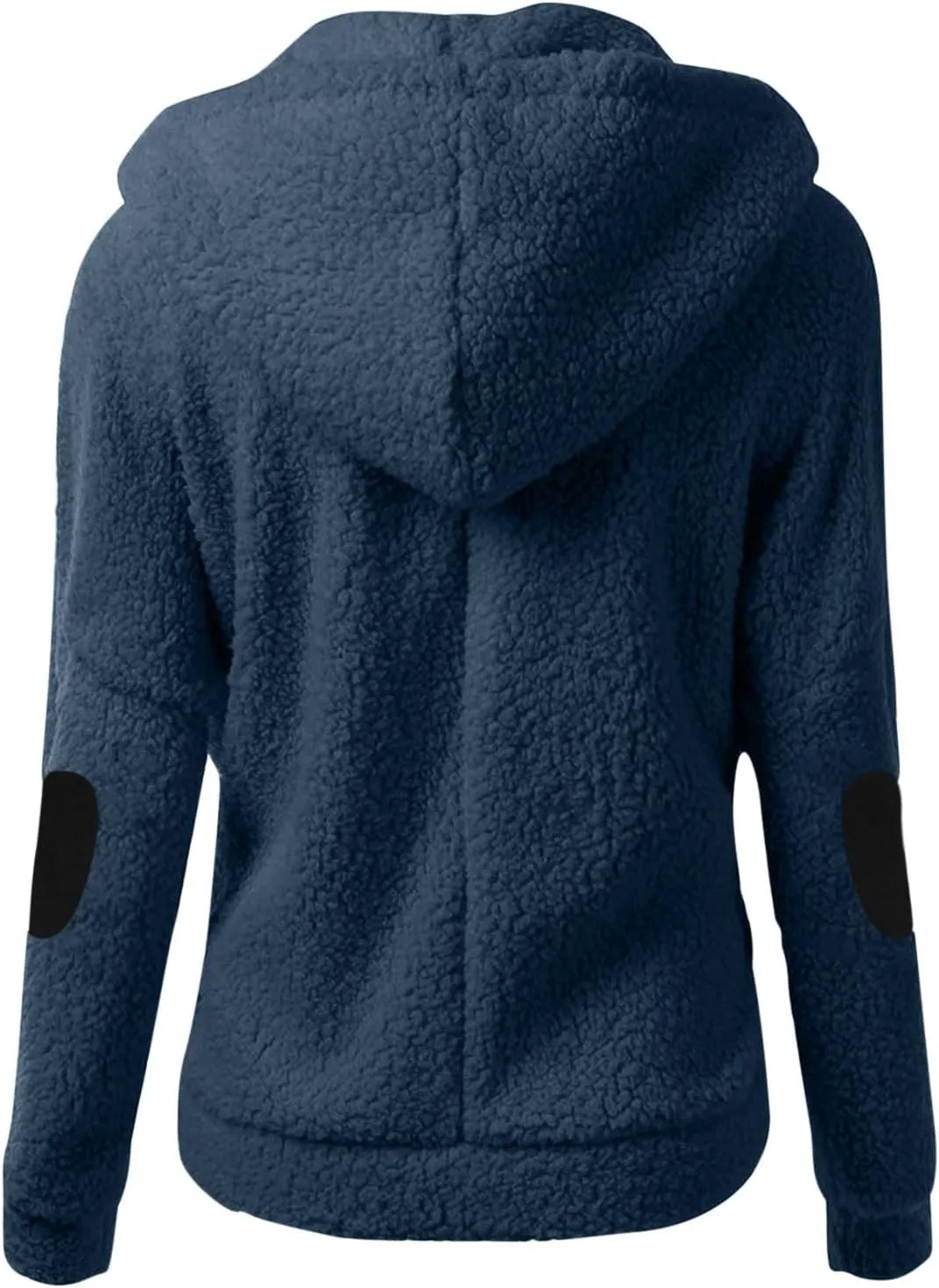 Women's Wool Zipper Hooded Jackets Winter Warm Mid Length Pea Coats Fashion Casual Long Sleeve Outwears with Pockets