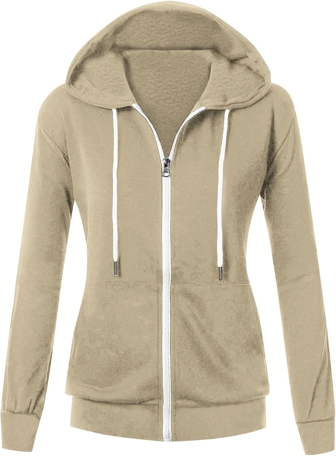 Womens Zip Up Hoodie Cropped Sweatshirts Thumb Hole Fleece Jackets Cropped Comfort Fall Loose Outfits Loose Outfits