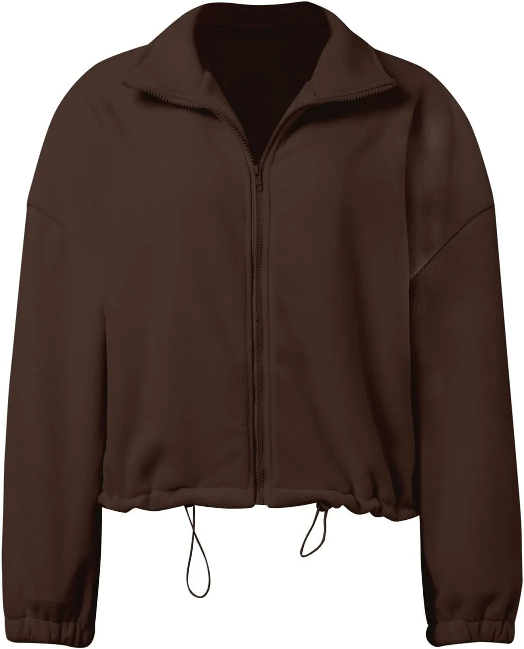 Womens Zip Up Hoodie Oversized Sweatshirt Fleece Cropped Jacket Trendy Fleece Jacket Travel Stretchy Jackets Utility