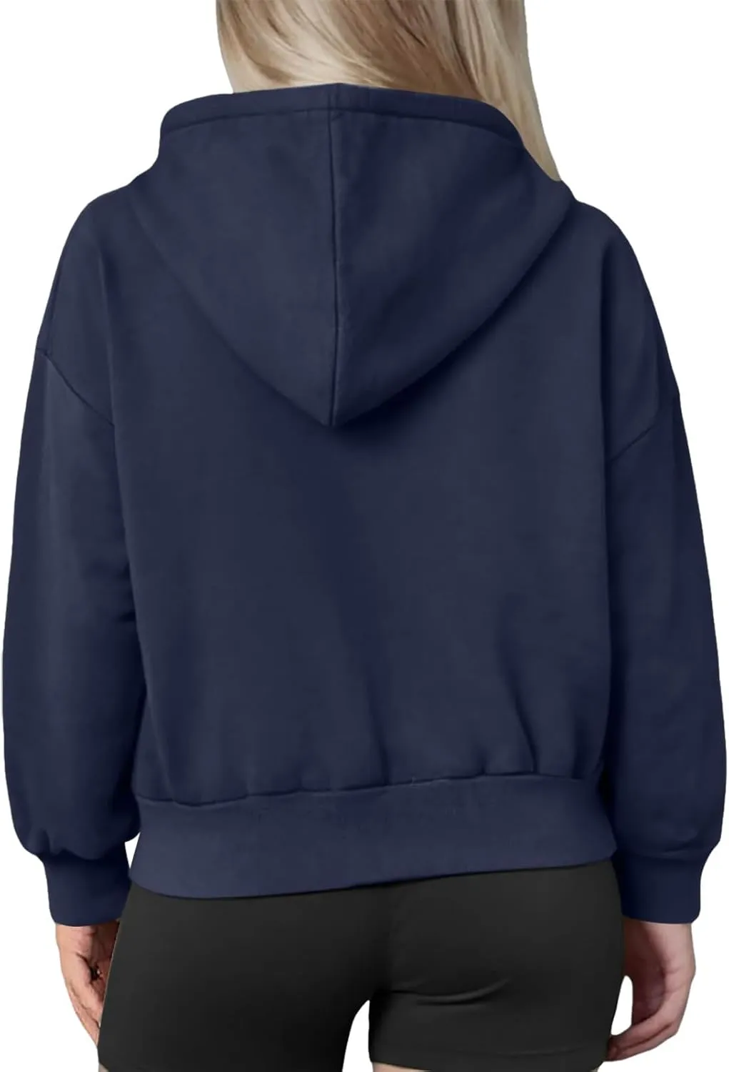 Womens Zip Up Hoodies Cropped Long Sleeve Sweatshirt Fleece Y2k Hooded Jacket 2024 Trendy Fall Winter Clothes