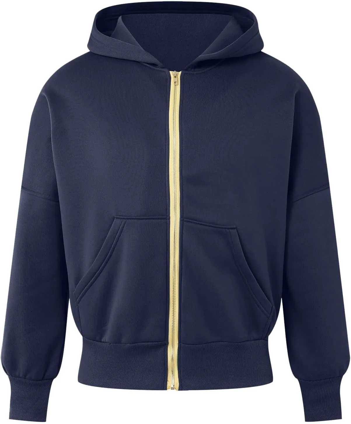 Womens Zip Up Hoodies Cropped Long Sleeve Sweatshirt Fleece Y2k Hooded Jacket 2024 Trendy Fall Winter Clothes