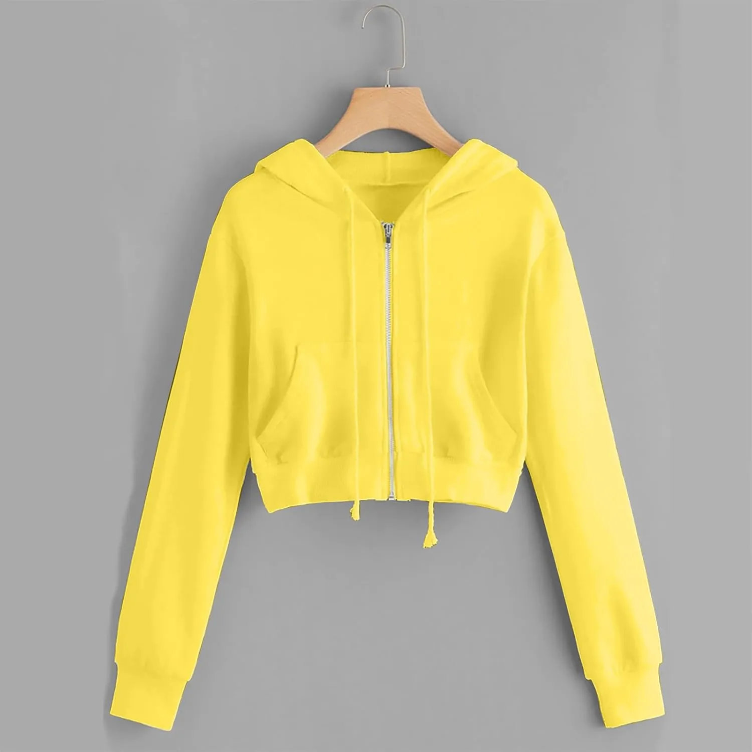 Womens Zip Up Hoodies Cropped Sweatshirts Fall Fashion Outfits Casual Hooded Y2k Tops Trendy Crop Jackets