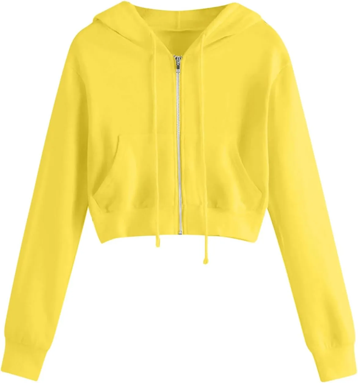 Womens Zip Up Hoodies Cropped Sweatshirts Fall Fashion Outfits Casual Hooded Y2k Tops Trendy Crop Jackets