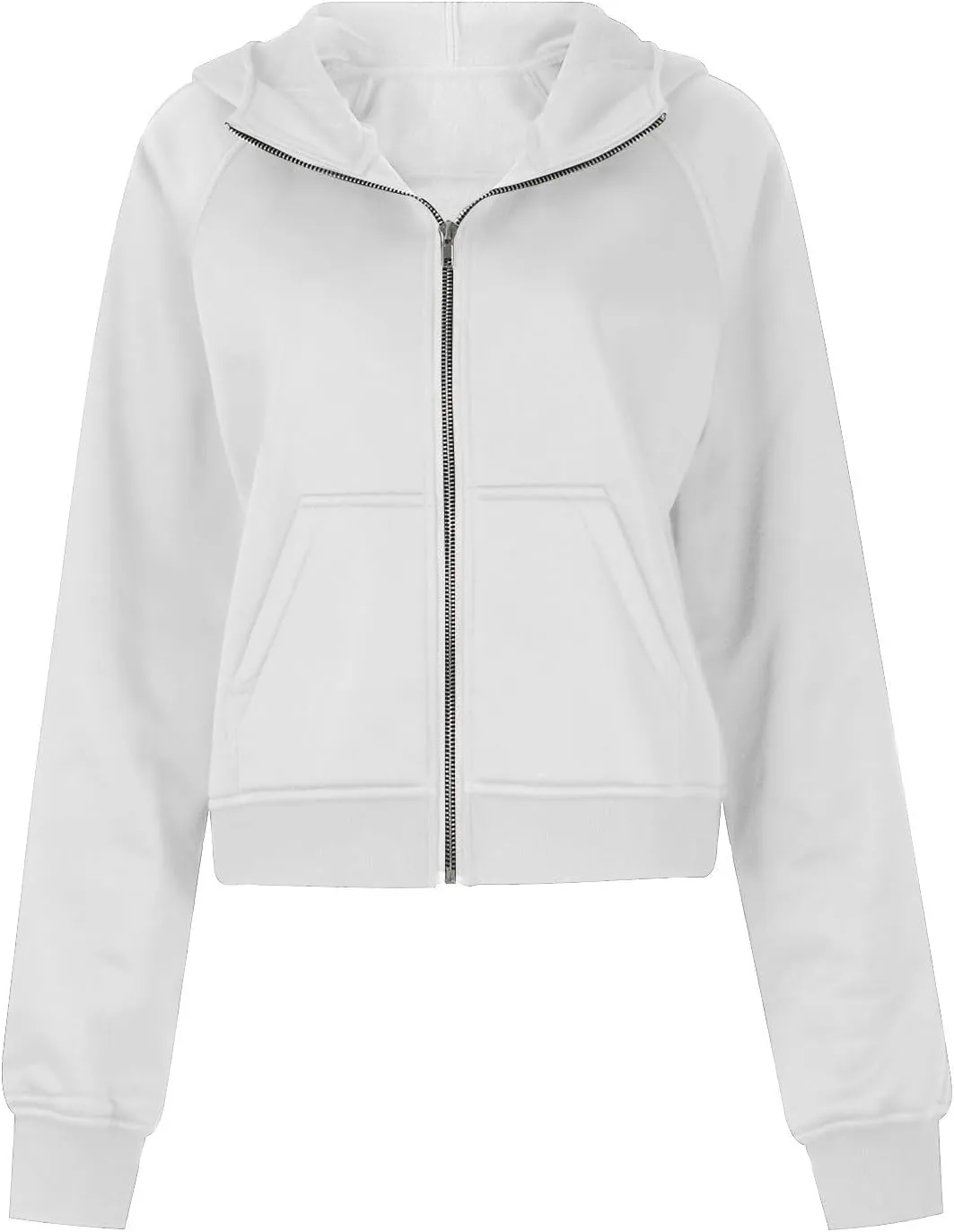 Womens Zip Up Hoodies Cropped Sweatshirts Fleece Pullover Casual Hooded Sweatshirt Fall Outfits Y2k Winter Tops 2024