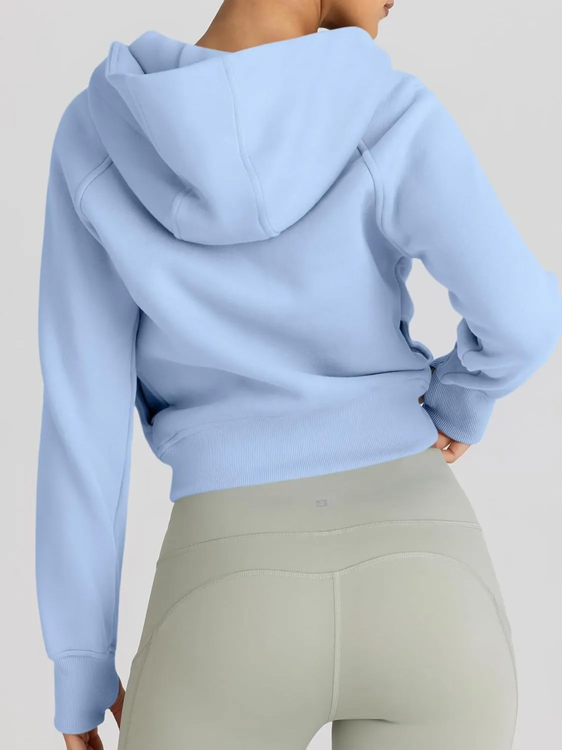 Womens Zip Up Hoodies Jackets Cropped Sweatshirts Fleece Fall Outfits Casual Comfy Y2k Tops Winter Clothes 2024