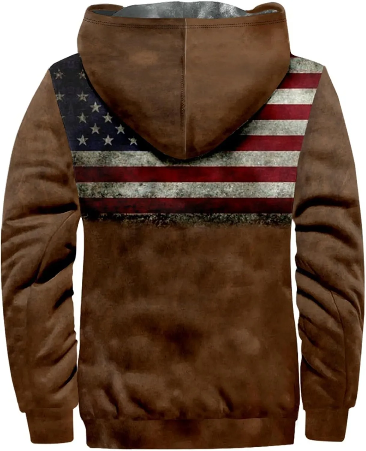 Yesunpxs Winter Jackets for Men Heavyweight Sweatshirt Jacket Zip Up Sweatshirt Fleece Sherpa Lined Hoodie Coat with Pockets