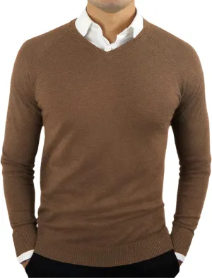 Yiqinyuan Green Mens V Neck Sweater Slim Fit Solid Color Lightweight Knitted Pullover Sweaters Mens Breathable Soft Sweaters