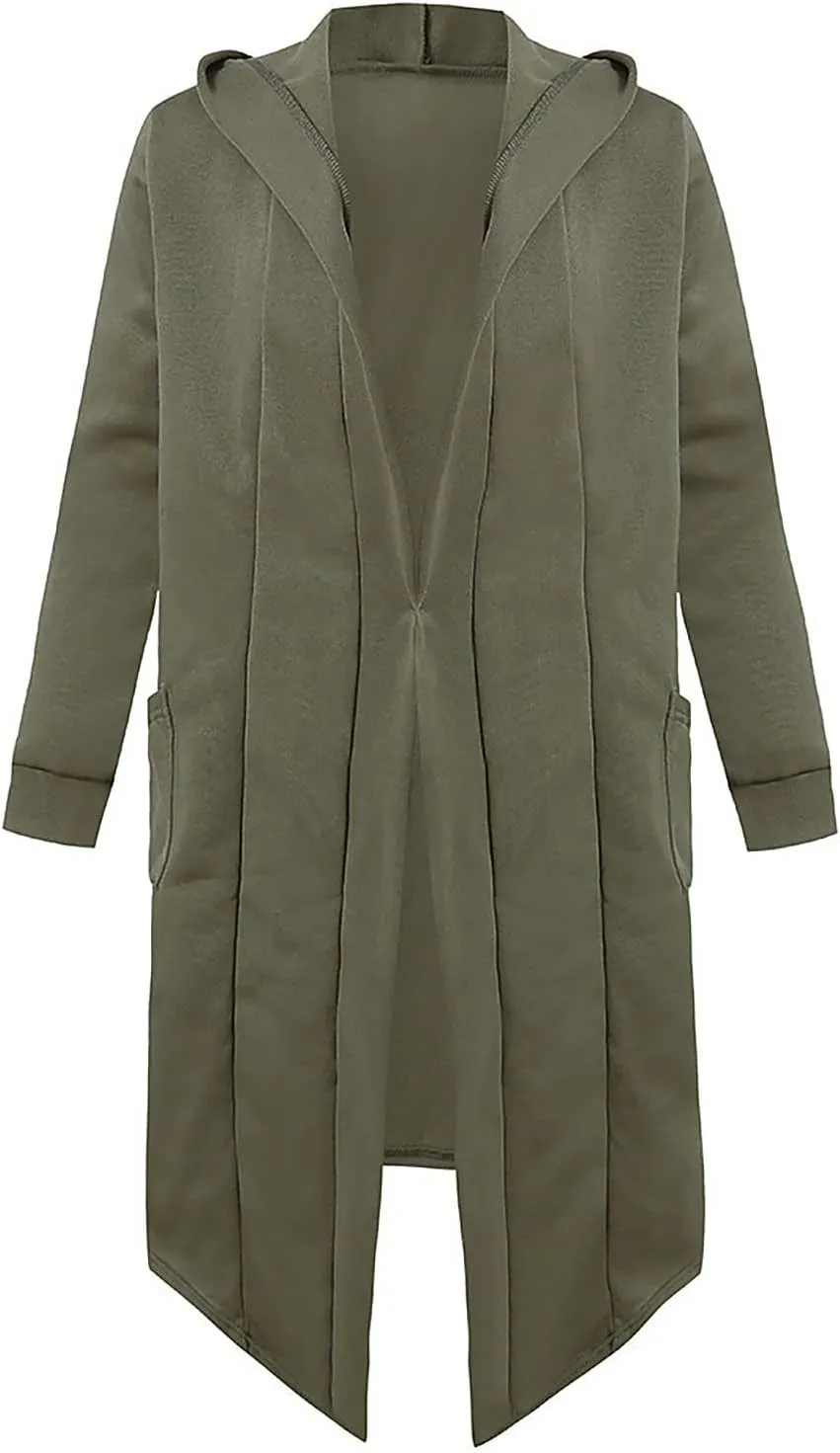 Ymosrh Mens Bomber Jackets Winter Fashion Men's Slim Long Hooded Cardigan Warm Woolen Coat Jacket Jackets for Men