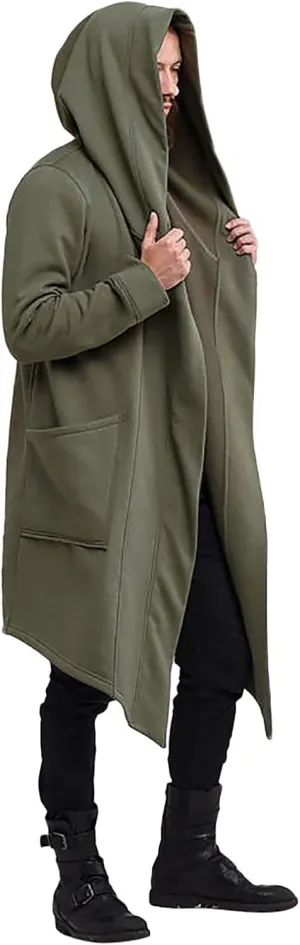 Ymosrh Mens Bomber Jackets Winter Fashion Men's Slim Long Hooded Cardigan Warm Woolen Coat Jacket Jackets for Men