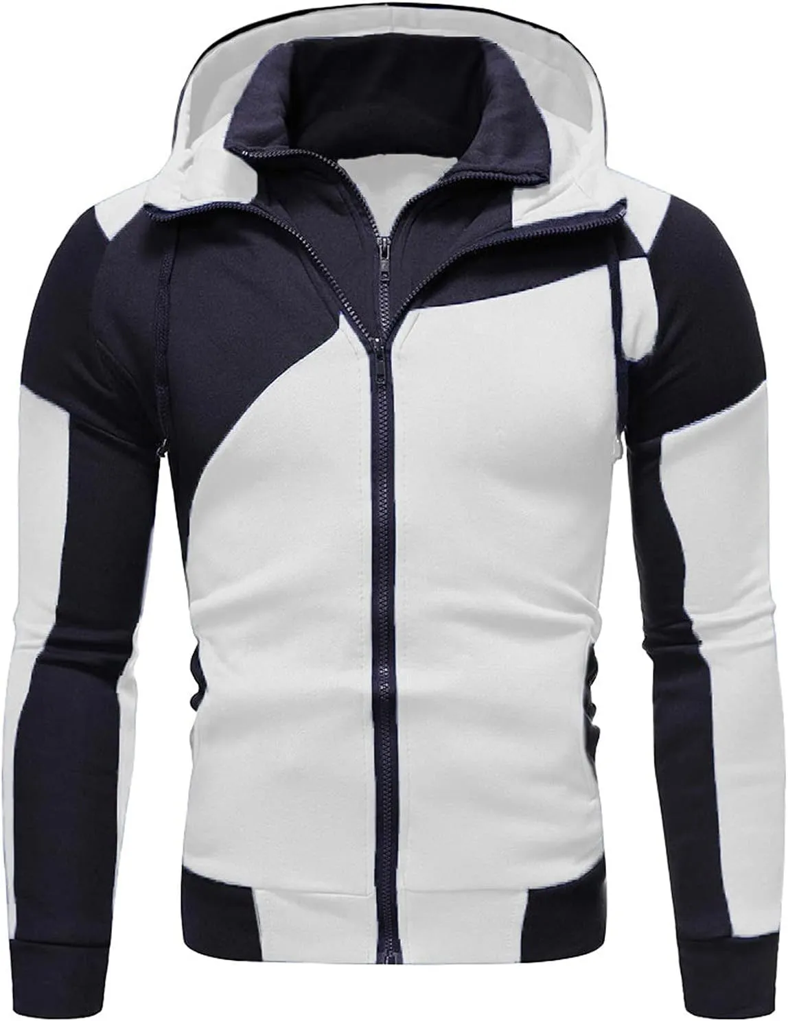 Ymosrh Men's Hoodies Zip Up Lightweight Workout Athletic Hooded Sweatshirt Jackets With Kanga Pocket Sweatshirt, S-3XL