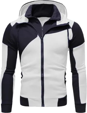 Ymosrh Men's Hoodies Zip Up Lightweight Workout Athletic Hooded Sweatshirt Jackets With Kanga Pocket Sweatshirt, S-3XL