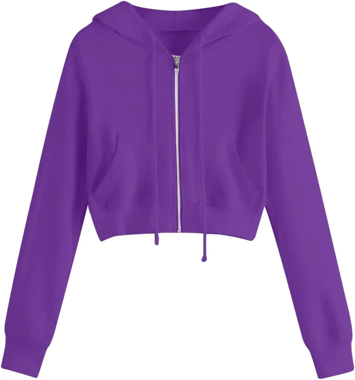 Zip Up Hoodies for Women Cropped Sweatshirts Fleece Jackets Fall Outfits Casual Hooded Sweatshirts Y2k Pulloveer Tops